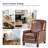 Glen Ellyn 30" Wide Genuine Leather Manual Club Recliner-1569054202