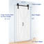 Porte de grange pliante en bois MDF double avec quincaillerie intérieure, blanc-111709998