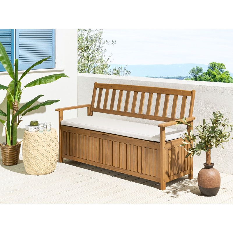 Bench Seat Pad Cushion SOVANA 148 x 45 cm Off-White