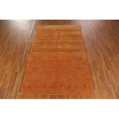 Orange Gabbeh Oriental Area Rug