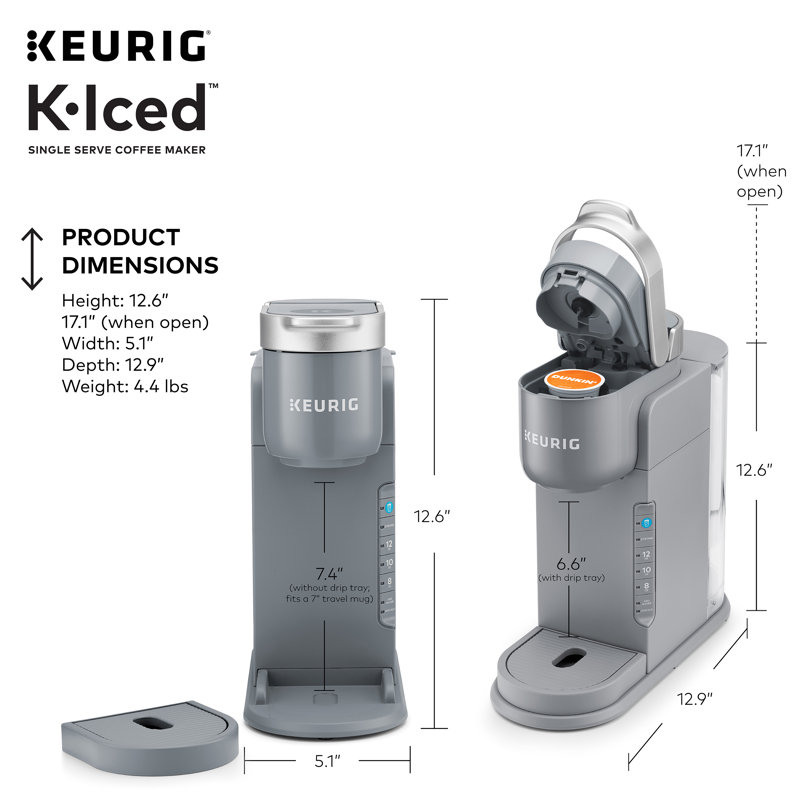 Cafetière à portion individuelle Keurig K-Iced, gris