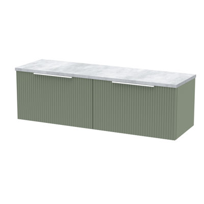 Fluted 121.5cm Double Bathroom Vanity Base Only