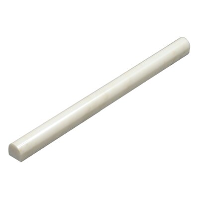 Arabescato 0.75"" x 12"" Polished Marble Pencil Liner Tile Trim in White -  Stone & Tile Shoppe, SSHLNEW9016