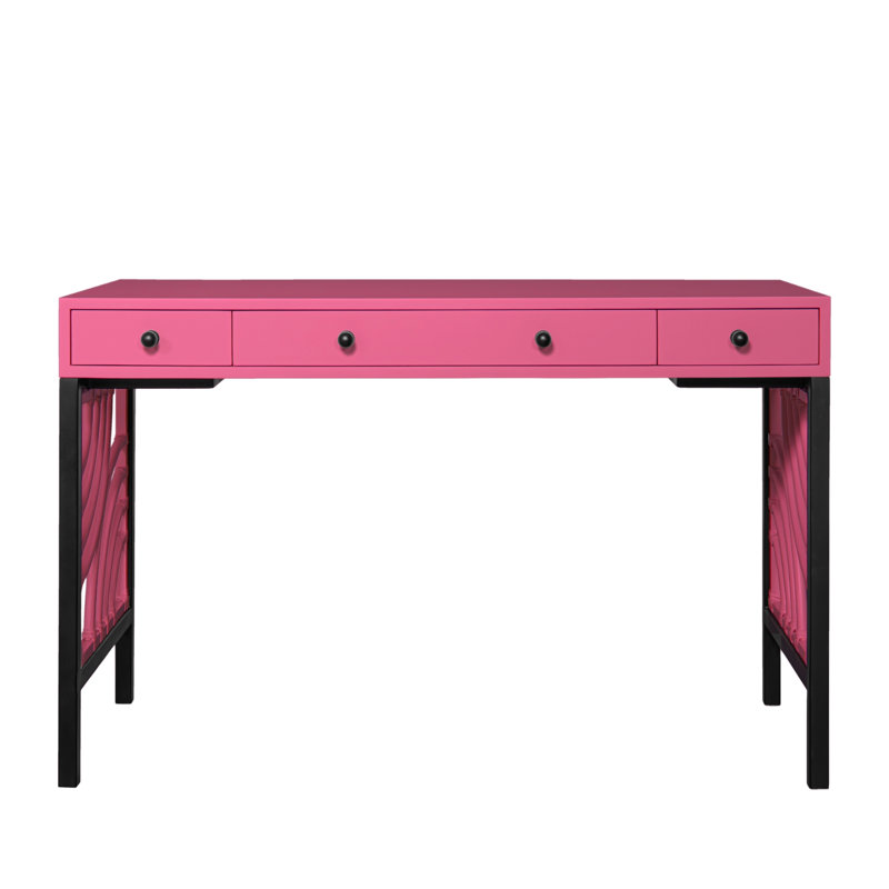Swirl Writing Desk, Hot Pink