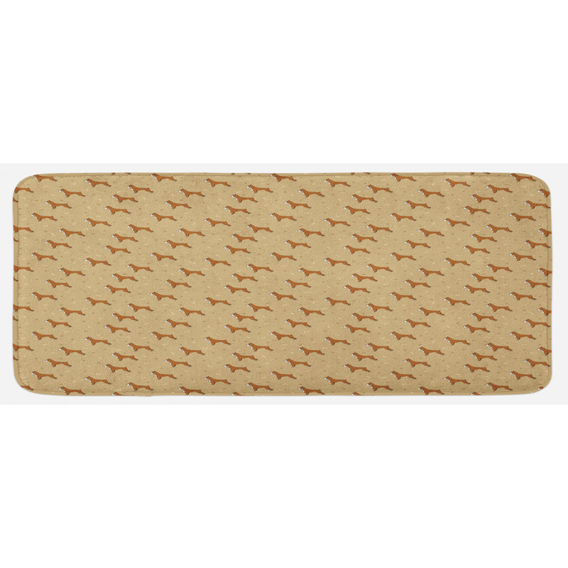 Tapis de cuisine Boxer Dog, Brun
