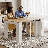 Convertible Dining & Island Table With LED Lighting And Charging Ports, Hidden Storage-390732572