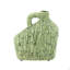 Vase en céramique vert 8,1 x 3,1 x 8,3 po avec poignée et texture organique