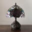 Lampe de table Harumi Tiffany en verre teinté orange rouge à base de libellule DEL l 10 po x P 10 po x H 14 po