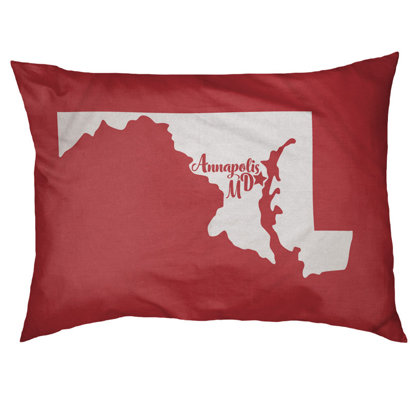 Coussin pour chien d’extérieur maryland annapolis, Petit (l 28 po x P 18 po x H 6 po), Rouge