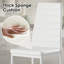 Ensemble de 4 chaises de salle à manger en similicuir blanc pour la cuisine, chaises d'appoint modernes avec structure en métal robuste-562871195