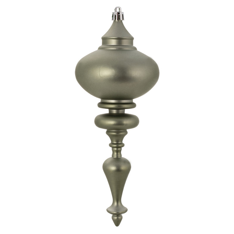 Set of 3 Matte Wrought Iron Finial Ornaments