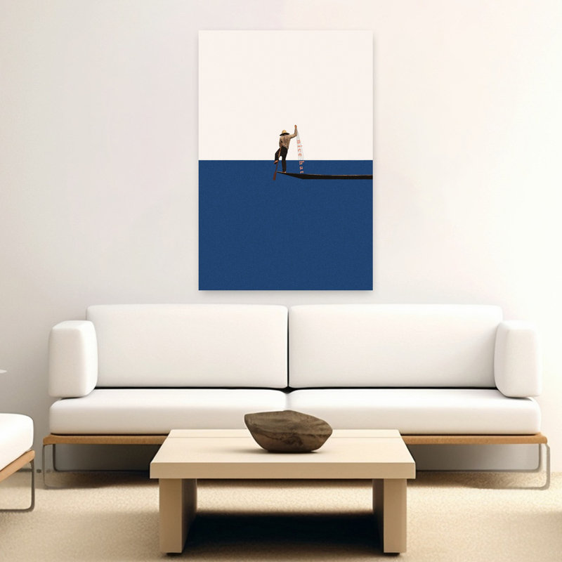 Art contemporain, architecture de paysage abstrait, H 60 po x l 40 po