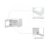 Meuble mural standard HOMEIBRO Cozy Design, en contreplaqué blanc Shaker, prêt à assembler, 38 cm (L) x 30,5 cm (P) x 30,5 cm (H).-442889277-442816242