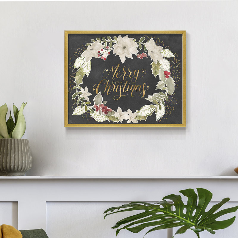 Gilded Christmas Collection A -Framed Print - Restickable