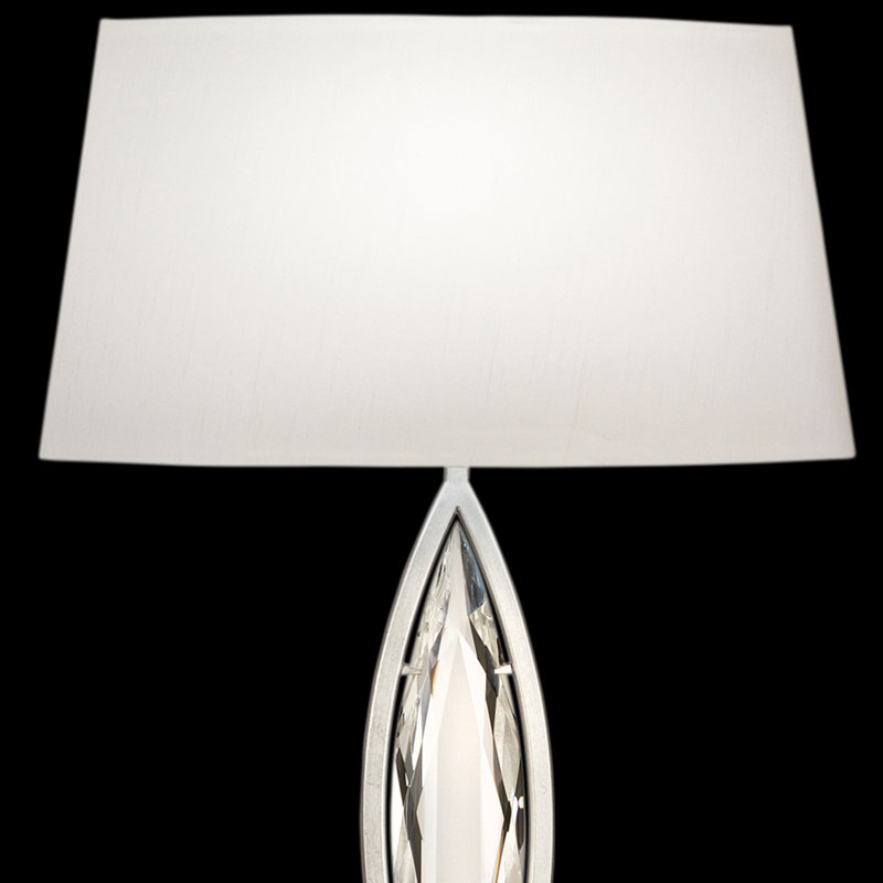 Marquise Table Lamp, Platinized Silver