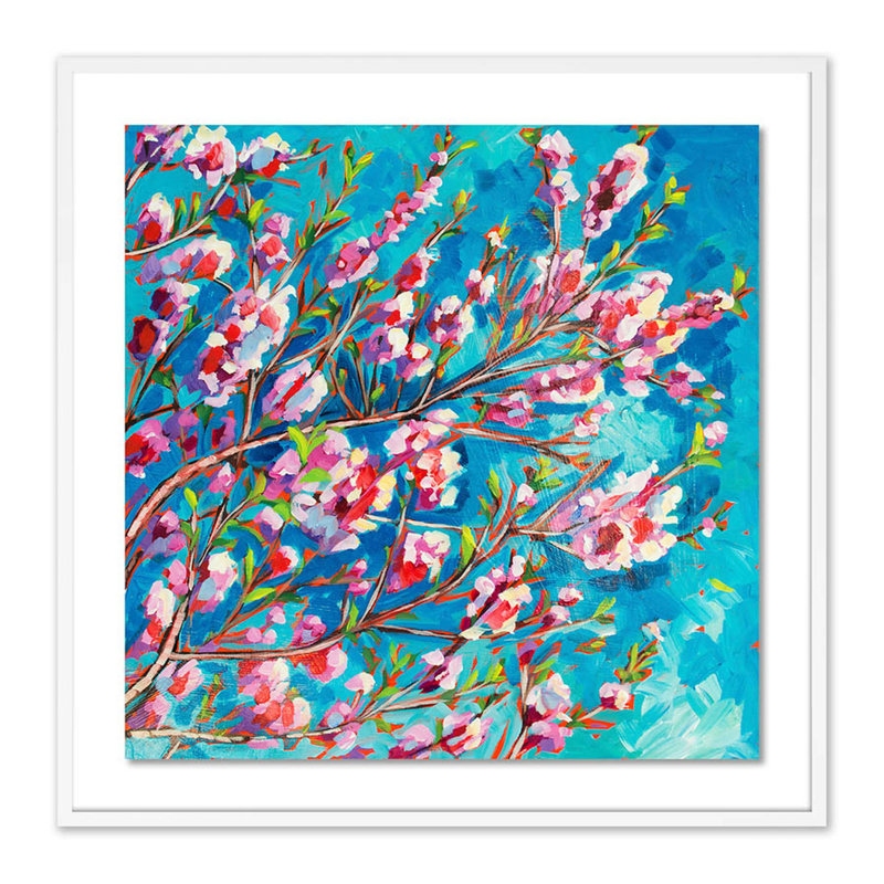 Flowers In Bloom Painting by Sari Shryack, Black, 40" H x 40" W x 2.5" D