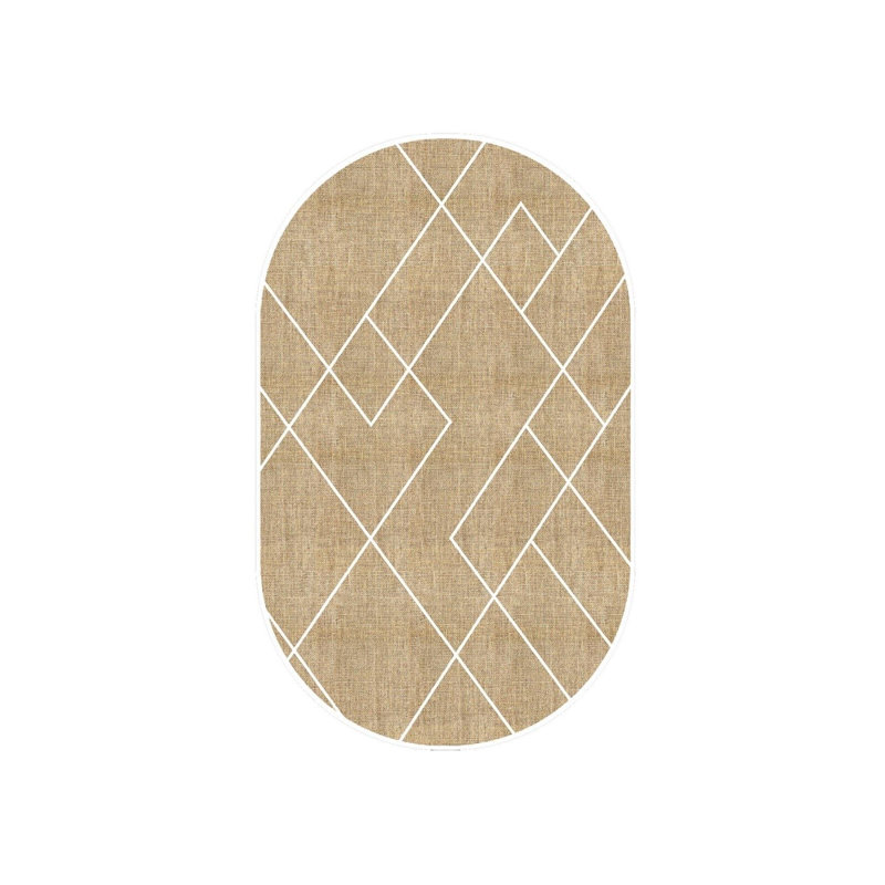 Tapis ovale Oshaï avec envers antidérapant, Ovale 2 pi 7 po x 6 pi 7 po