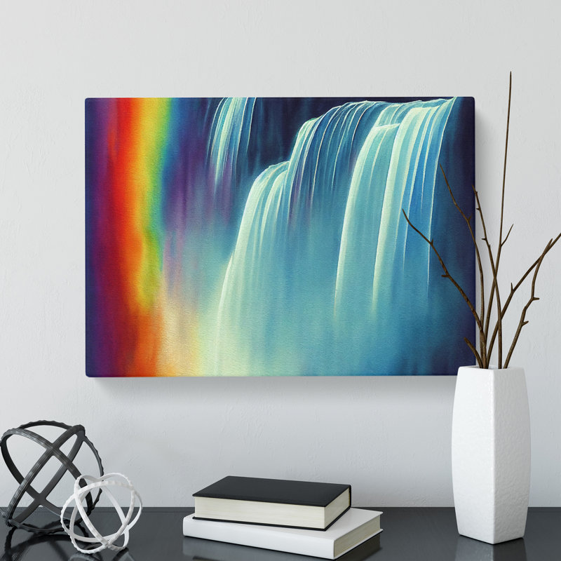 Colourful Watercolour Vol.4 - Wrapped Canvas, 40cm H x 60cm W x 3cm D