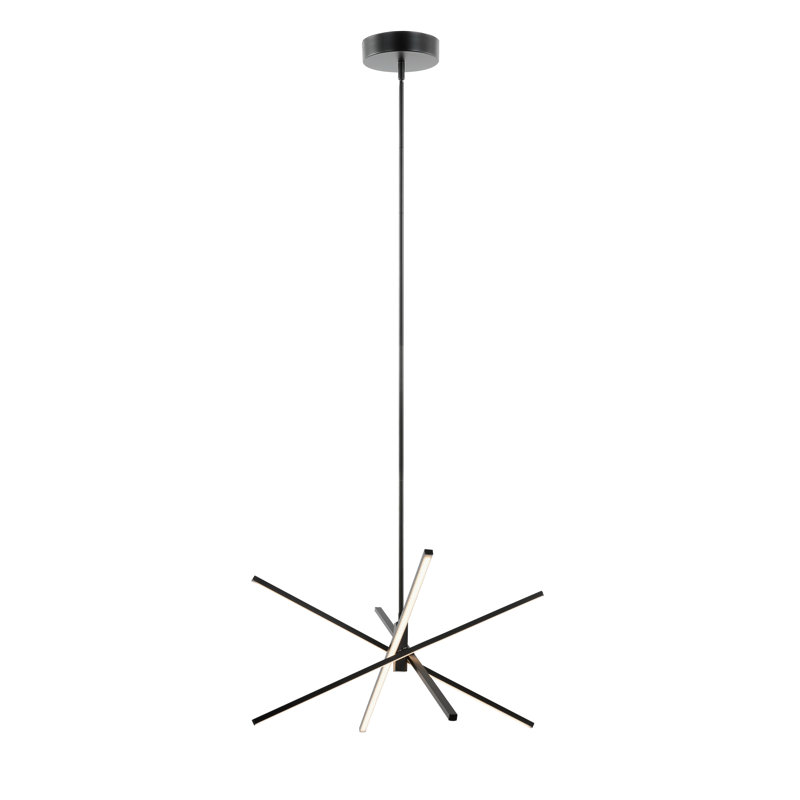 Luminaire suspendu sphère Spoutnik à 4 lumières Gurleen, Noir