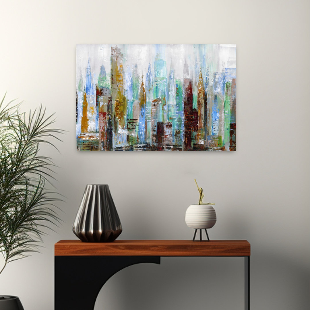 Impression City I Abstract Contemporary Architecture City Wall Art Print
