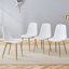 Chaises de salle à manger confortables en cuir polyuréthane haute résilience de conception moderne en métal pour la maison ou le bureau