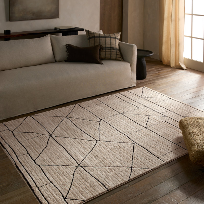 Eva Farhan EVA07 Moroccan Ivory/Black Area Rug (2'6"X8'), Runner 2'6" x 8'
