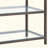 Nickel 2-Shelf Glass Top Entryway Console Table