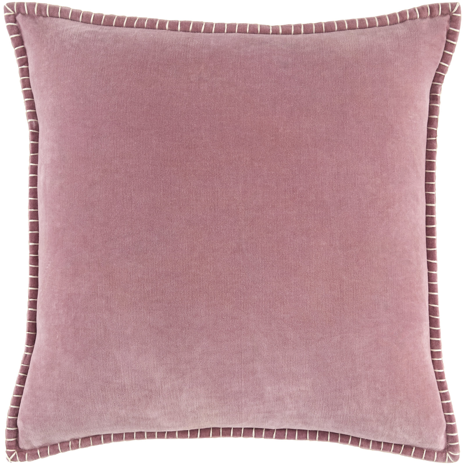 Montrose Cotton Pillow Cover, Blue, Square 22", Pillow Cover Only - No Insert