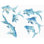 Azure Swim Ballet by Treechild — Animal Wall Art