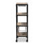 6 Bottle Floor Wine Bottle & Glass Rack in Grey