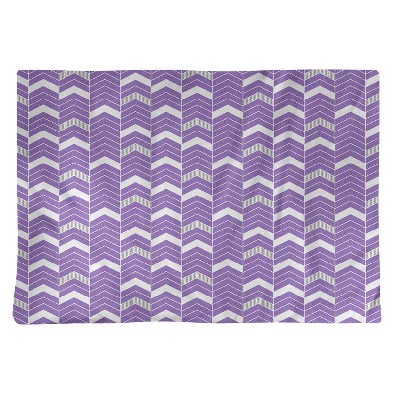 Stephenie Polyester Geometric Rectangle Placemat, Purple/Grey, Polyester