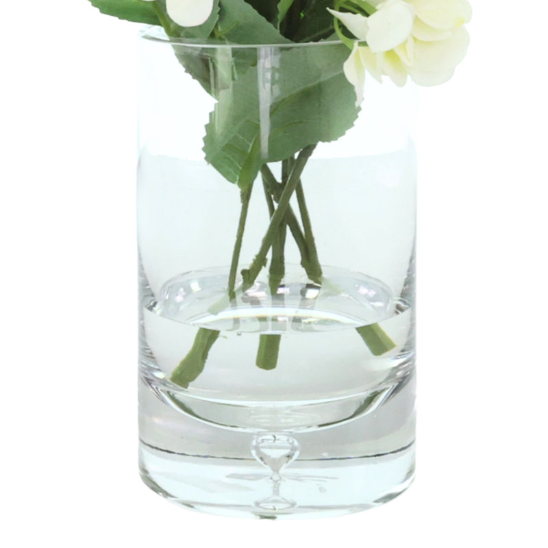 Hydrangea Floral Arrangement in Glass Vase