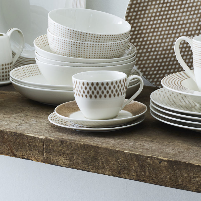 Soucoupes pour hamac Noritake, 6 1/4 po, Kaki