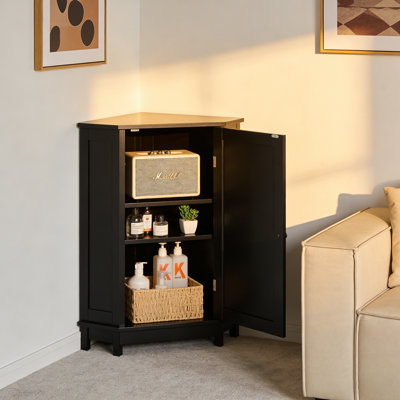 Armoire de rangement rectangulaire en MDF de 24,8 po avec porte, 2 tablettes réglables