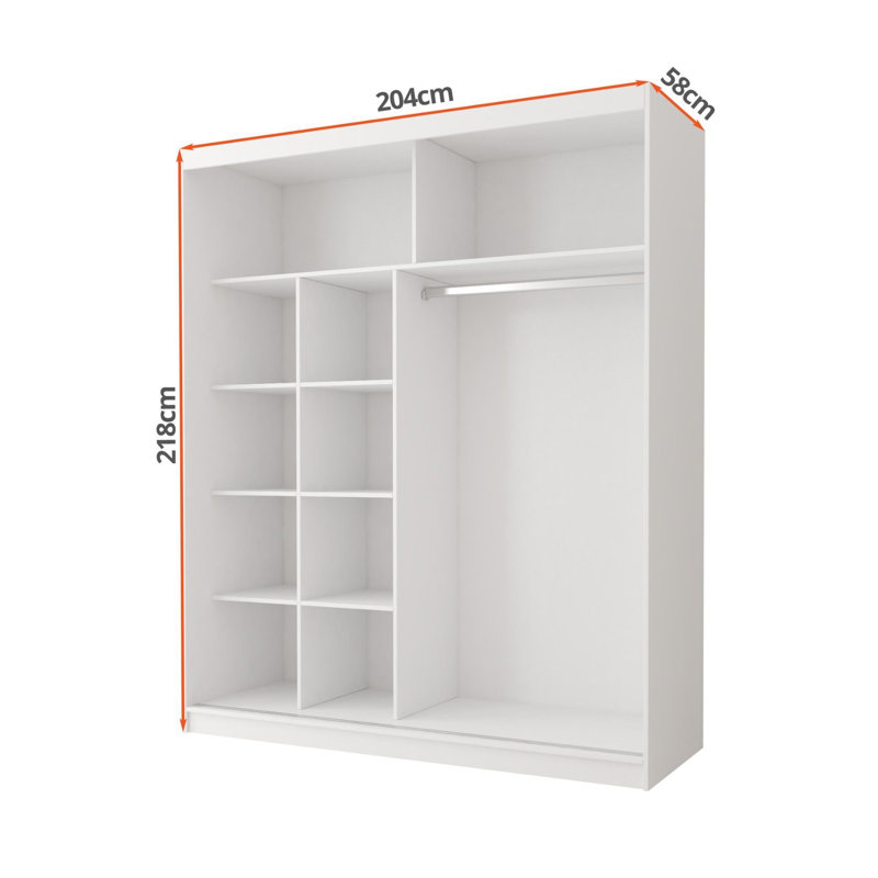 Heptinstall 2 Door Wardrobe, White
