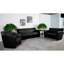 Causeuse en cuir noir-118913848