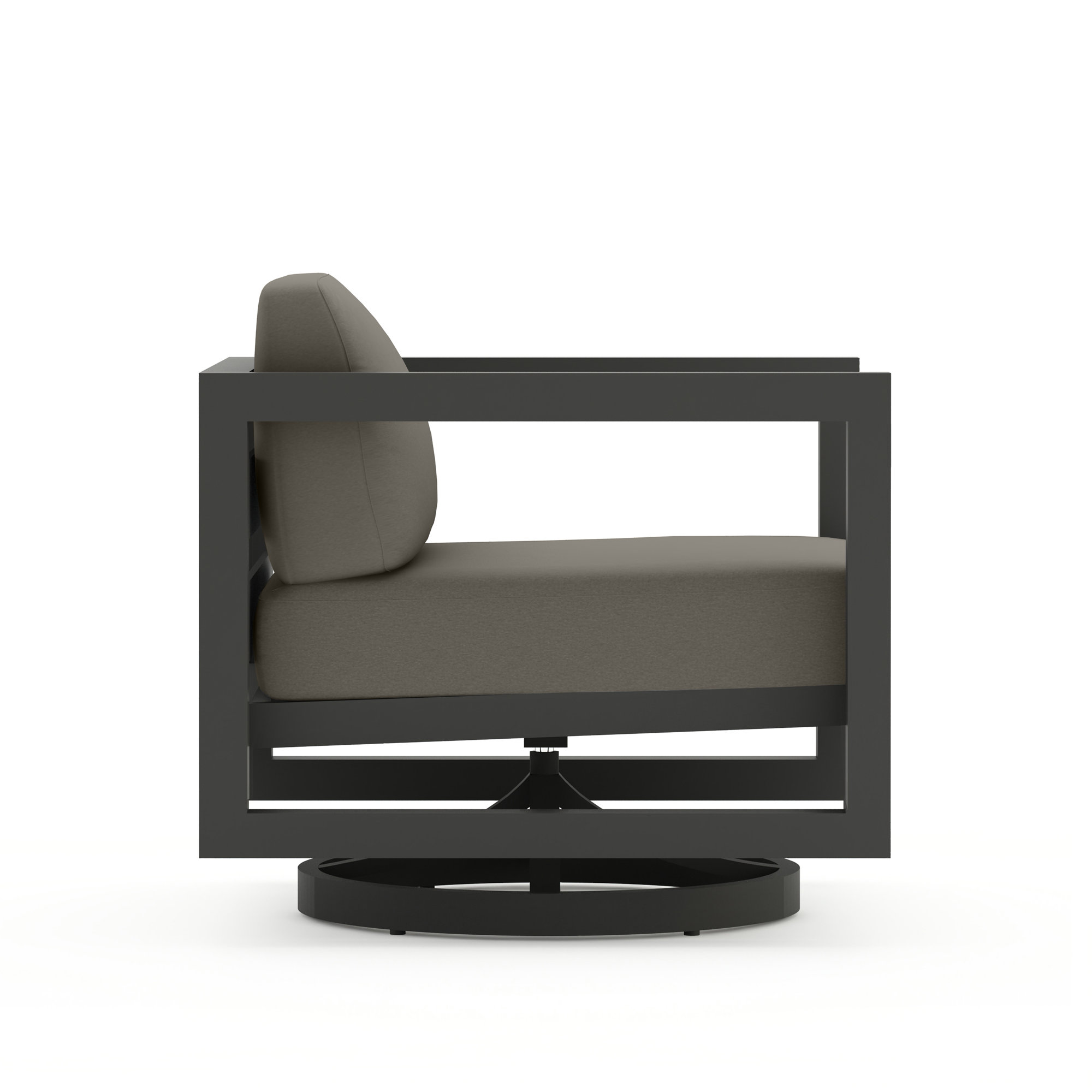 Yarieli Outdoor Chair with Sunbrella® Cushions, Slate, Canvas Charcoal Sunbrella® Canvas