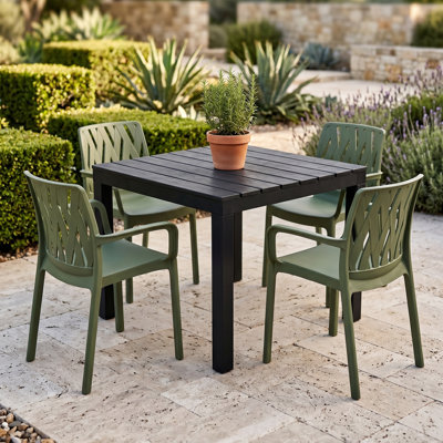 Plastic Patio Dining Set Table,