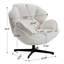 Fauteuil d'appoint pivotant rembourré et capitonné-969980317