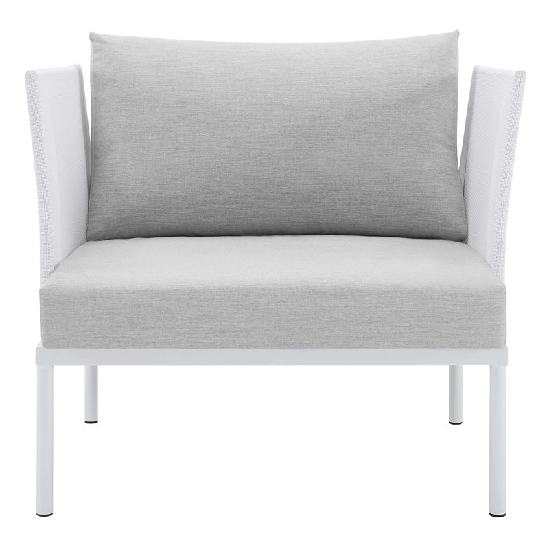 Fauteuil de patio extérieur en aluminium Harmony Sunbrella par Modway, gris