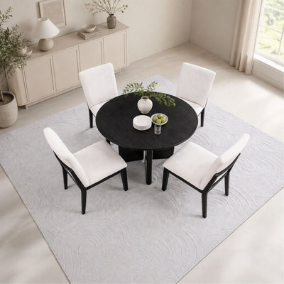 Table de salle à manger ronde, table de salle à manger contemporaine