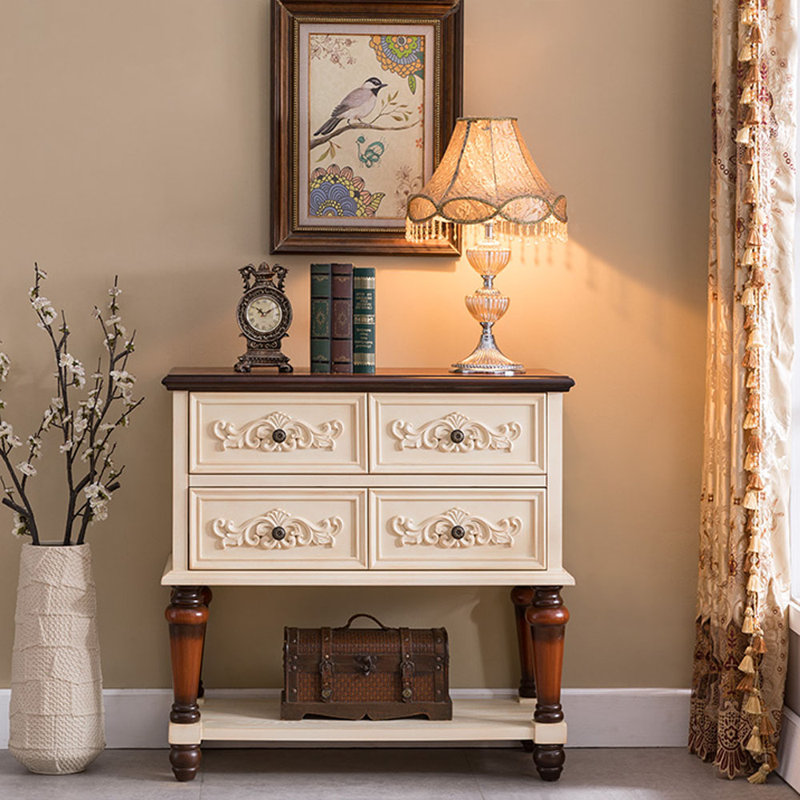 Commode d'appoint Siwar, Beige / brun