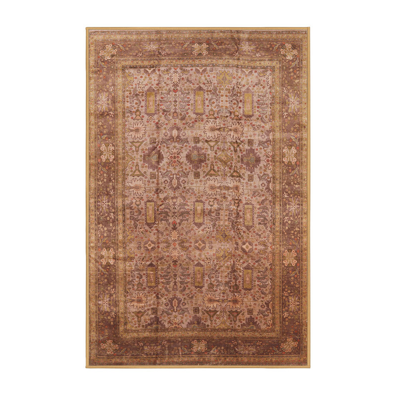 Tapis brun à motif oriental, Rectangle 7 pi x 9 pi