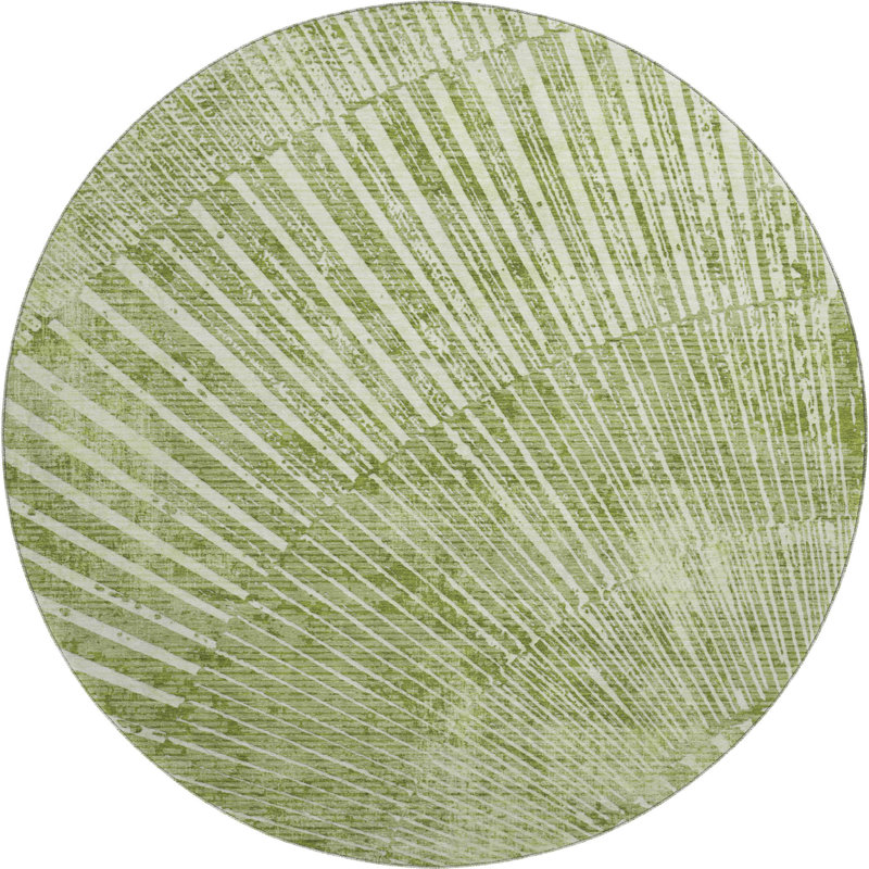 Cerrito Area Rug with Non-Slip Backing, Round 8'