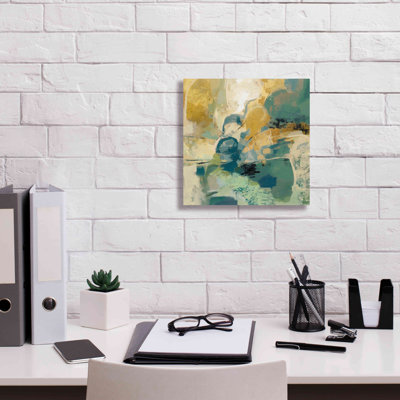 «Epic Graffiti» «Mid Mod Mood Blue» par Silvia Vassil, Mid Mod Mood Blue sur toile par Silvia Vassileva, reproduction