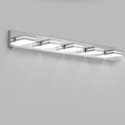 Applique murale à 5 lumières pour salle de bain et miroir moderne au design moderne et minimaliste, écoénergétique et facile à installer