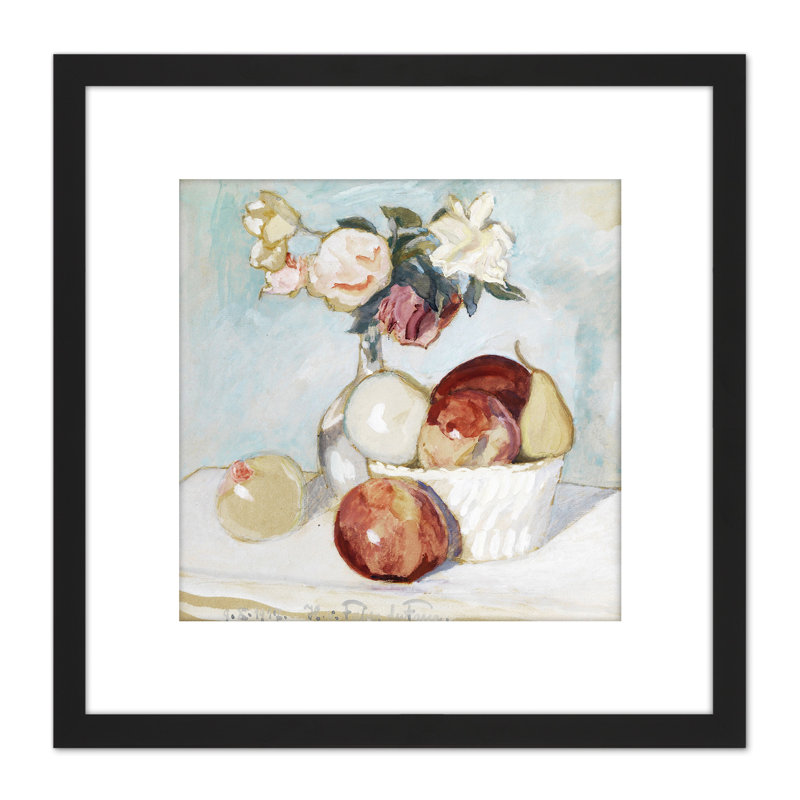 Still Life Faber Du Faur Roses Fruits by Christian Wilhelm Von Faber Du Faur - Single Picture Frame Painting