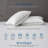 Xavier 100% Organic Cotton Queen Size Soft-Medium Support Goose Feather Down Pillows-864447356