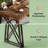 Rustic Industrial Executive Desk with X-Shaped Legs