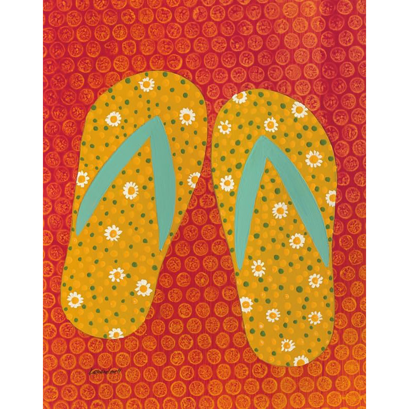 Buy Art For Less Officially Licensed Flip Flop Fun IV, affiche d'art 18 x 24 po - impression à la demande - papier pour affiche - prêt à encadrer